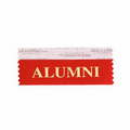 Alumni Red Award Ribbon w/ Gold Foil Imprint (4"x1 5/8")